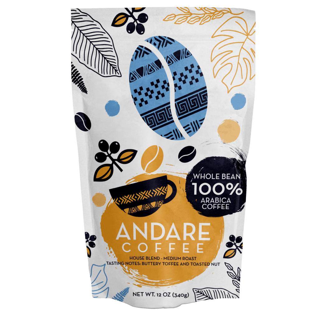 Image of Andare Custom Printed Coffee Bag - Stand Up Pouch format